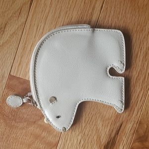 Rare Coach White Polar Bear F66421 Patent Leather Zipper Coin Purse Novelty Bag